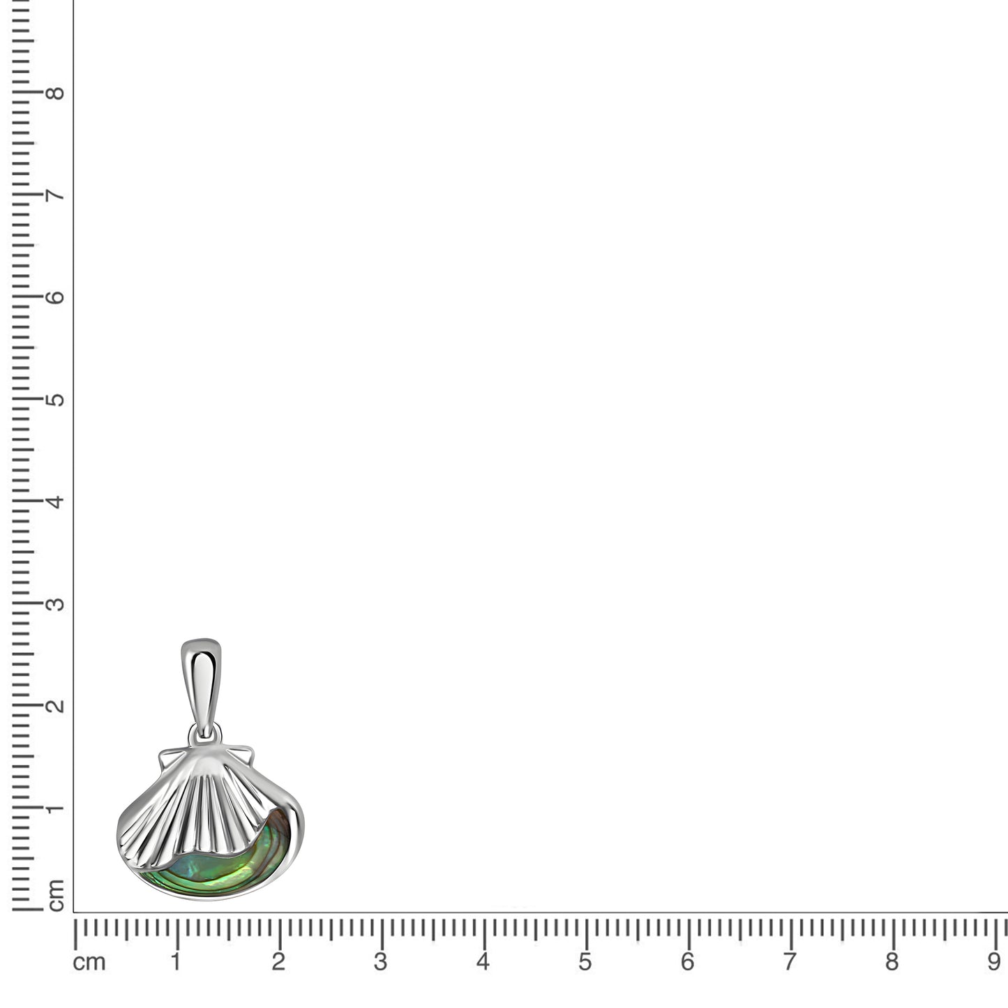 Anhänger 925/- Sterling Silber Rhodiniert 1,9cm Abalone