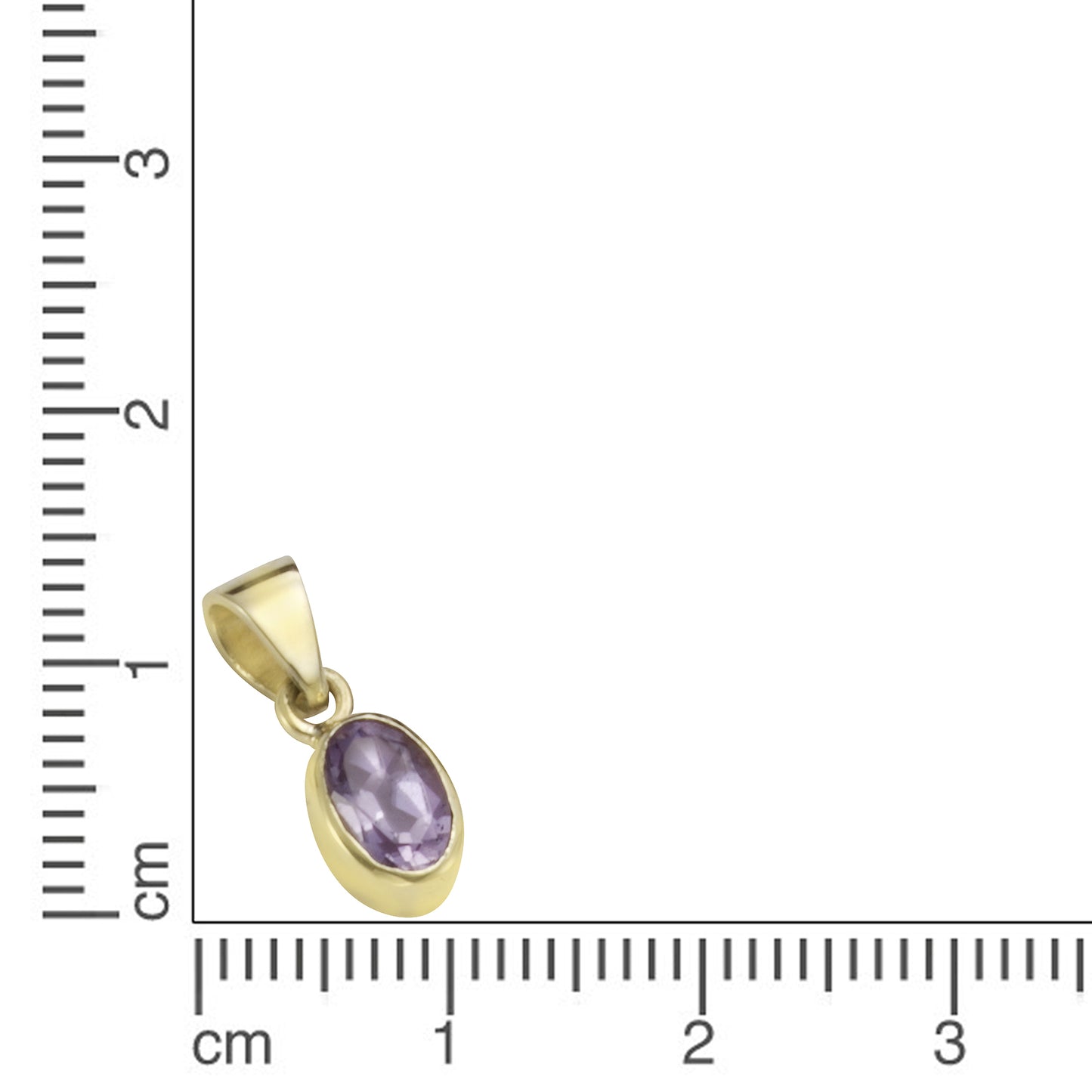 Anhänger 925/- Sterling Silber 1,3cm Amethyst