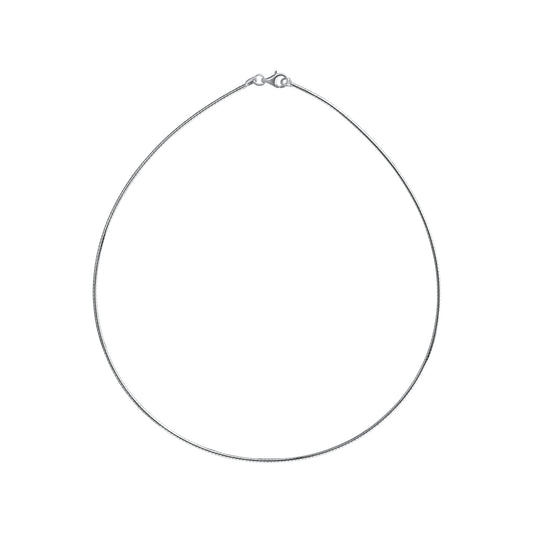 Kette Omegareifen/Kette 925/- Sterling Silber Rhodiniert 42cm