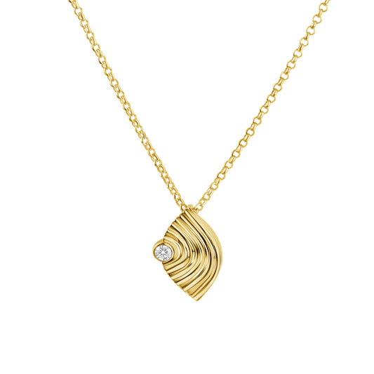 Anhänger mit Kette Erbskette 925/- Sterling Silber vergoldet 47,0cm Zirkonia