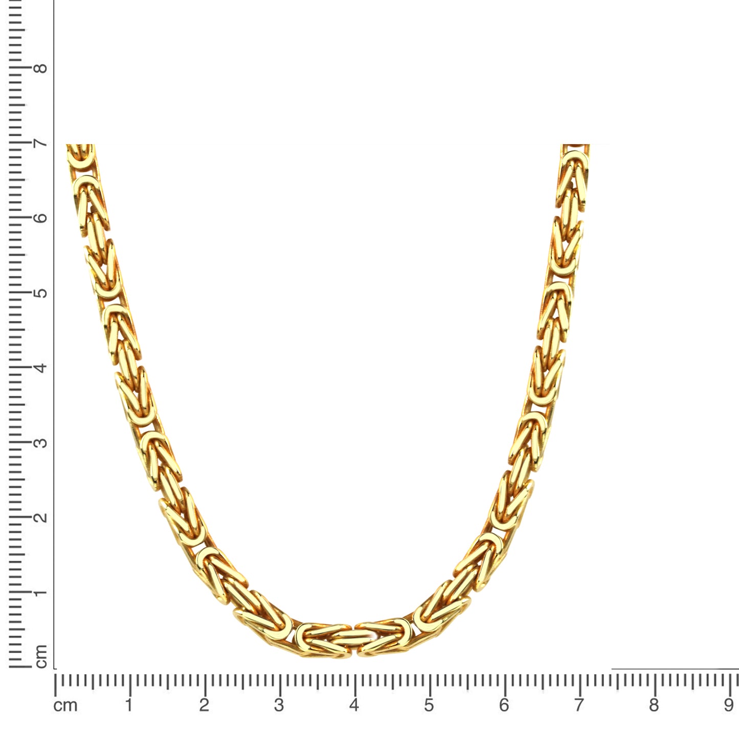 Kette Königskette 925/- Sterling Silber vergoldet 65cm