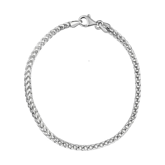 Armband Francokette 925/- Sterling Silber Rhodiniert 21cm