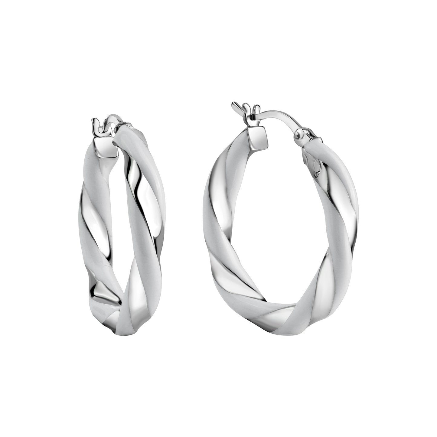 Creolen 925/- Sterling Silber Rhodiniert 2,7cm