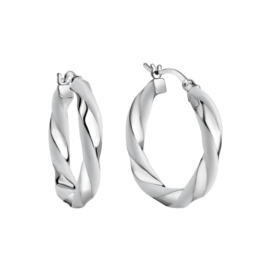 Creolen 925/- Sterling Silber Rhodiniert 2,7cm