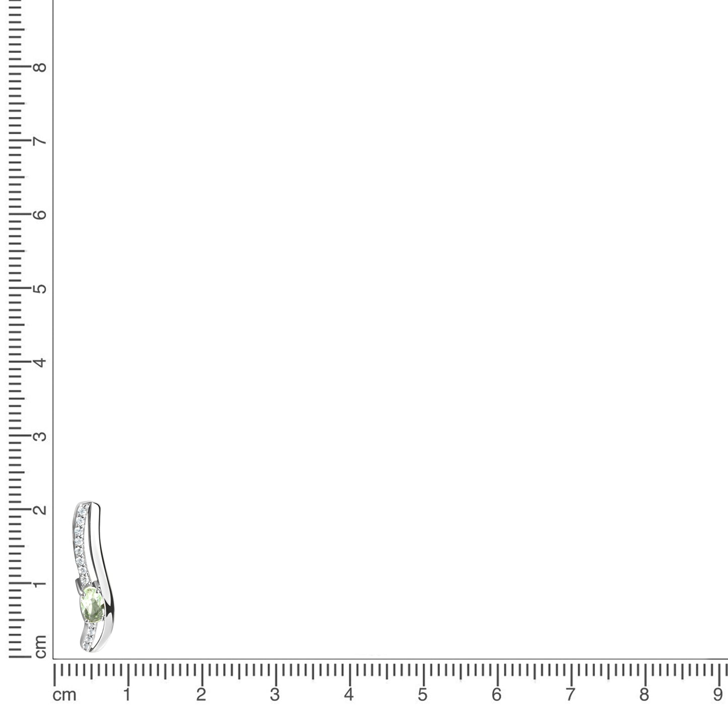 Anhänger 925/- Sterling Silber Rhodiniert 2,1cm Zirkonia
