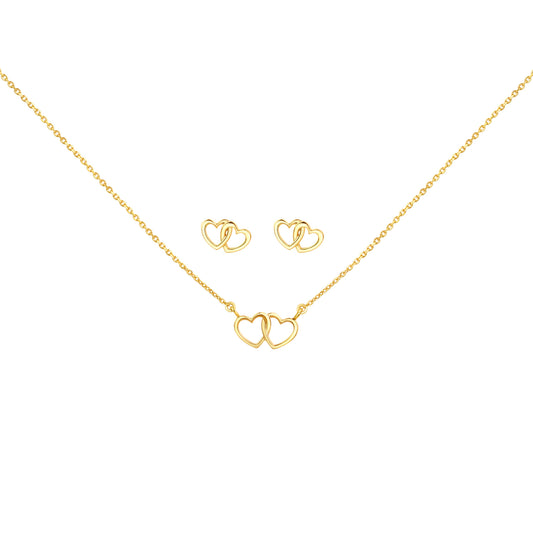 Set Anhänger/Kette und Ohrstecker 925/- Sterling Silber vergoldet 45,0cm