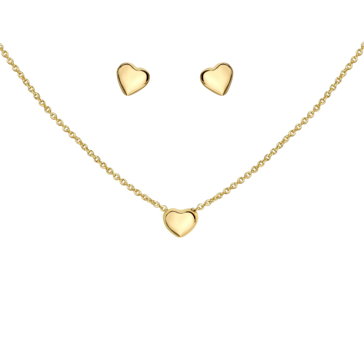 Set Anhänger/Kette und Ohrstecker 925/- Sterling Silber vergoldet 45,0cm