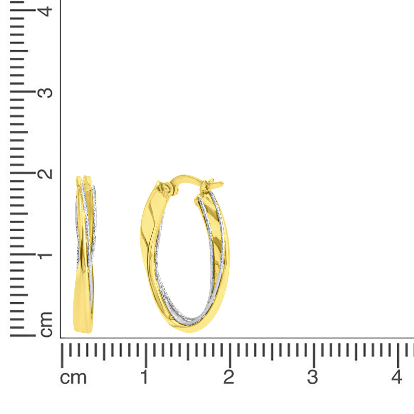 Creolen 375/- Gold 2,4cm ohne