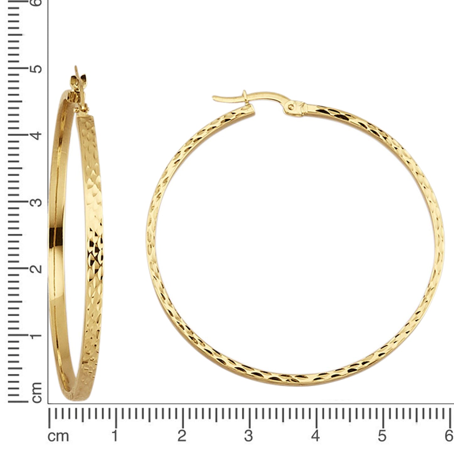 Creolen 375/- Gold 4,5cm ohne