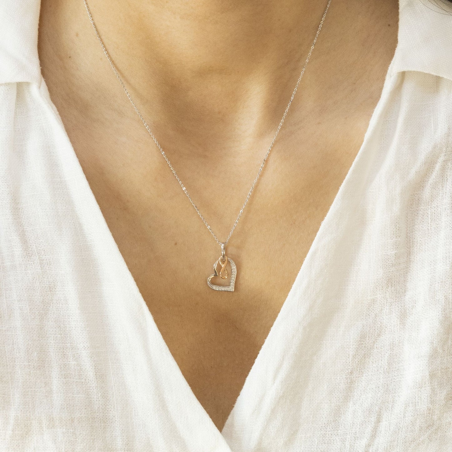 Halskette Ankerkette 925/- Sterling Silber rotvergoldet (teil) 45,0cm Zirkonia