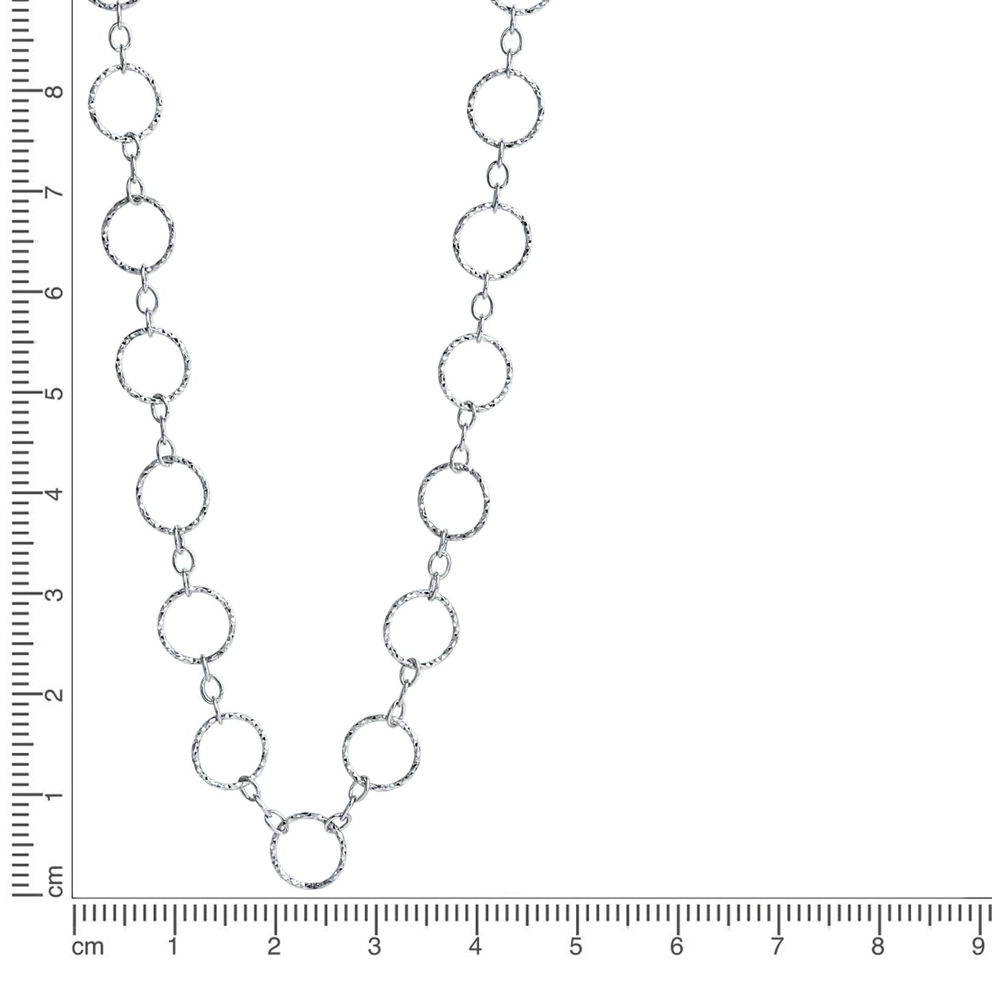 Kette Fantasiekette 925/- Sterling Silber Rhodiniert 43,0cm