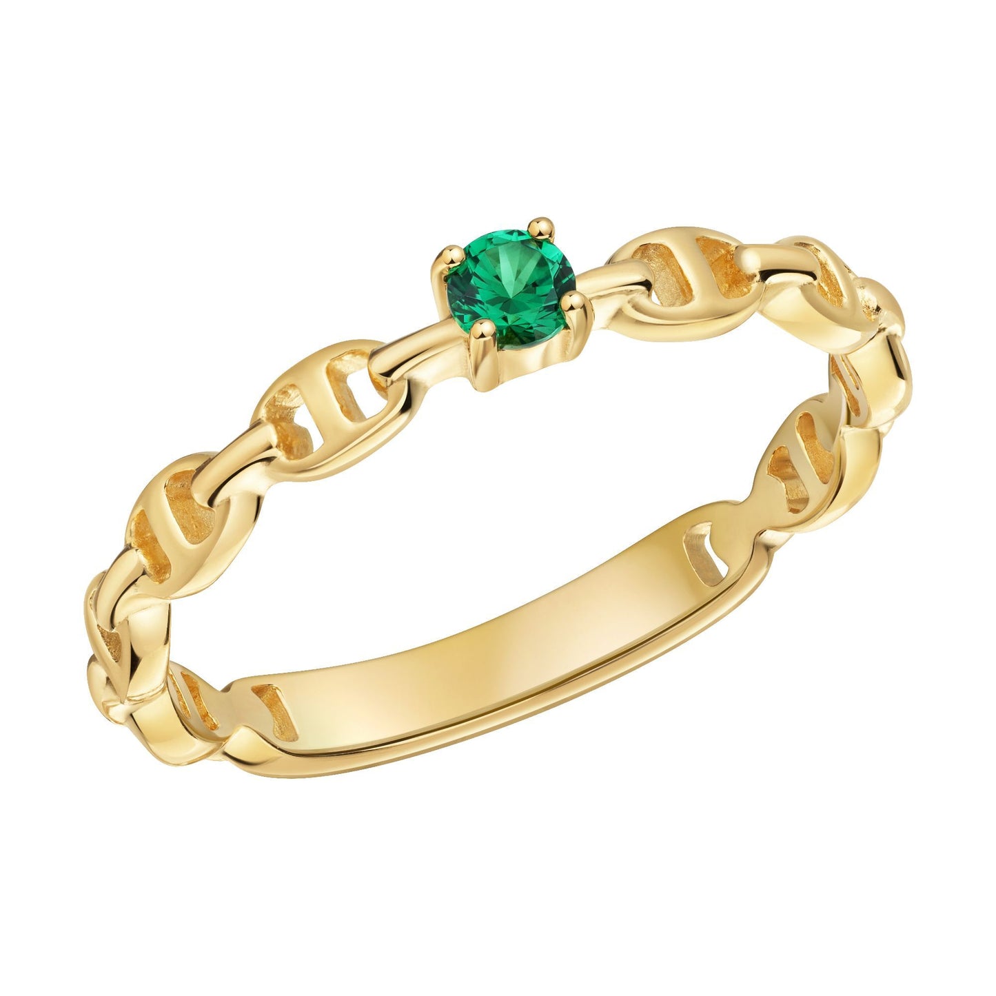 cai Ring 925/- Sterling Silber vergoldet Zirkonia