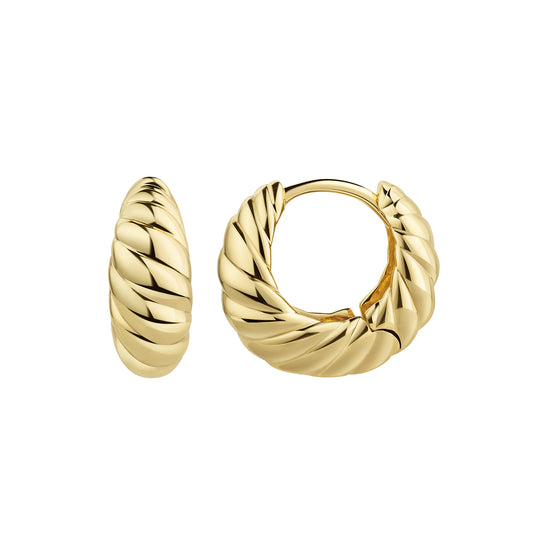 Klappcreolen 925/- Sterling Silber vergoldet 1,5cm ohne