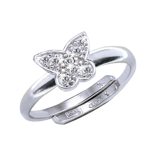 Ring 925/- Sterling Silber rhodiniert 0,60cm Zirkonia