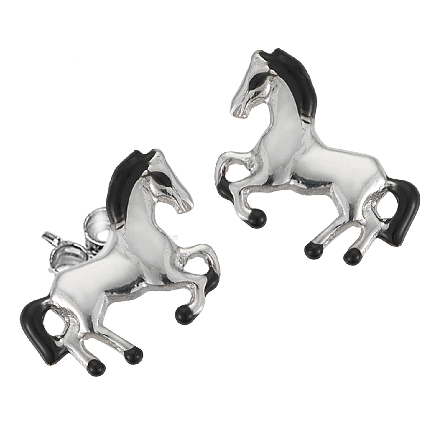 Ohrstecker 925/- Sterling Silber rhodiniert 1,0cm