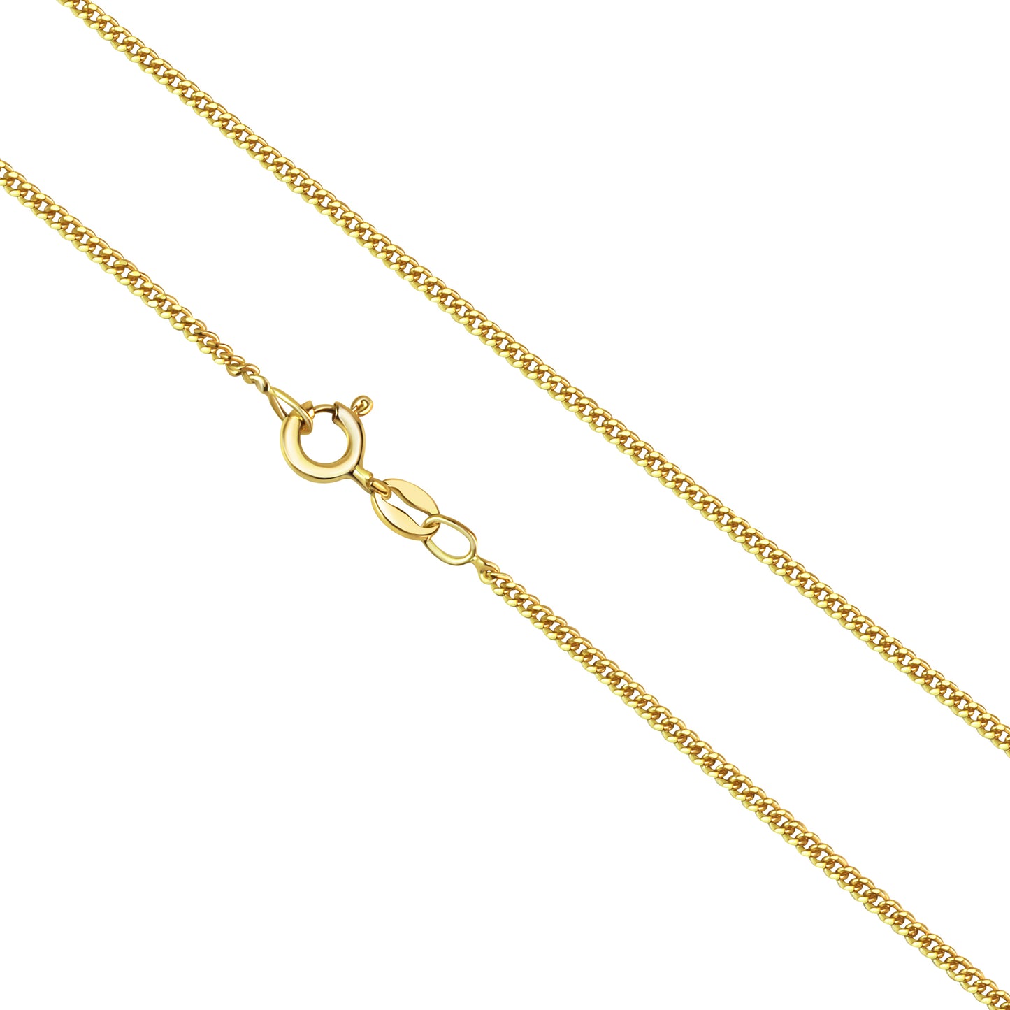 Kette Panzerkette 925/- Sterling Silber vergoldet 40cm