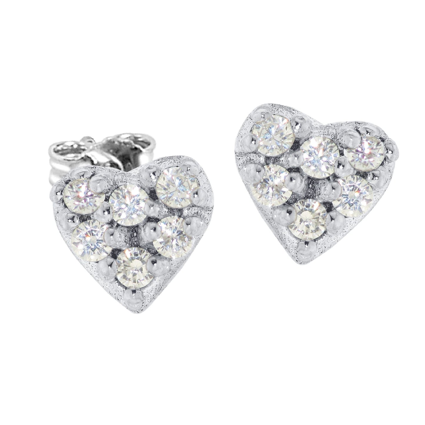 Ohrstecker 925/- Sterling Silber rhodiniert 0,50cm Zirkonia