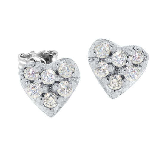 Ohrstecker 925/- Sterling Silber rhodiniert 0,50cm Zirkonia