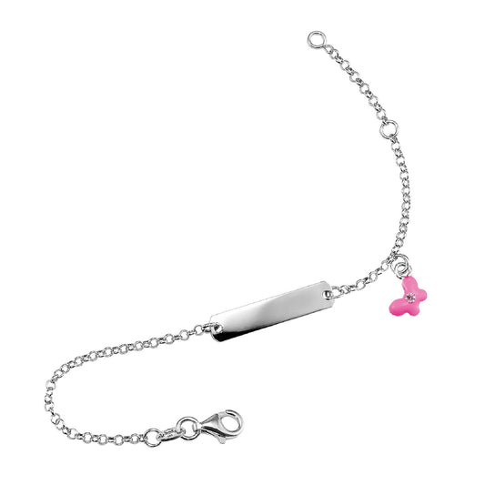 Armband Ankerkette 925/- Sterling Silber rhodiniert 14+3cm Kristall