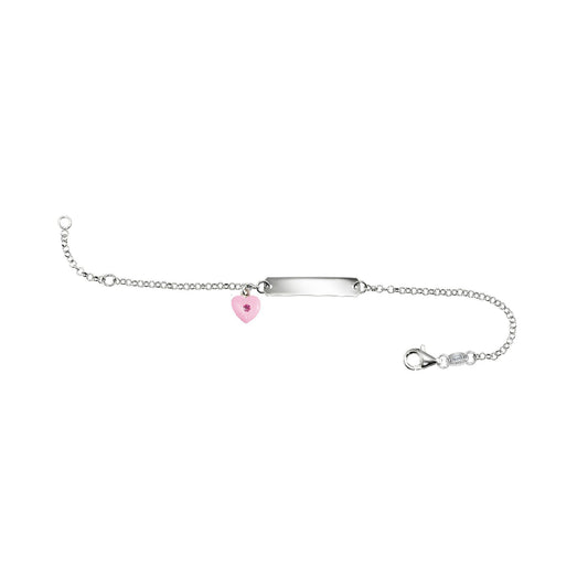 Armband Ankerkette 925/- Sterling Silber rhodiniert 14+2,5cm Kristall