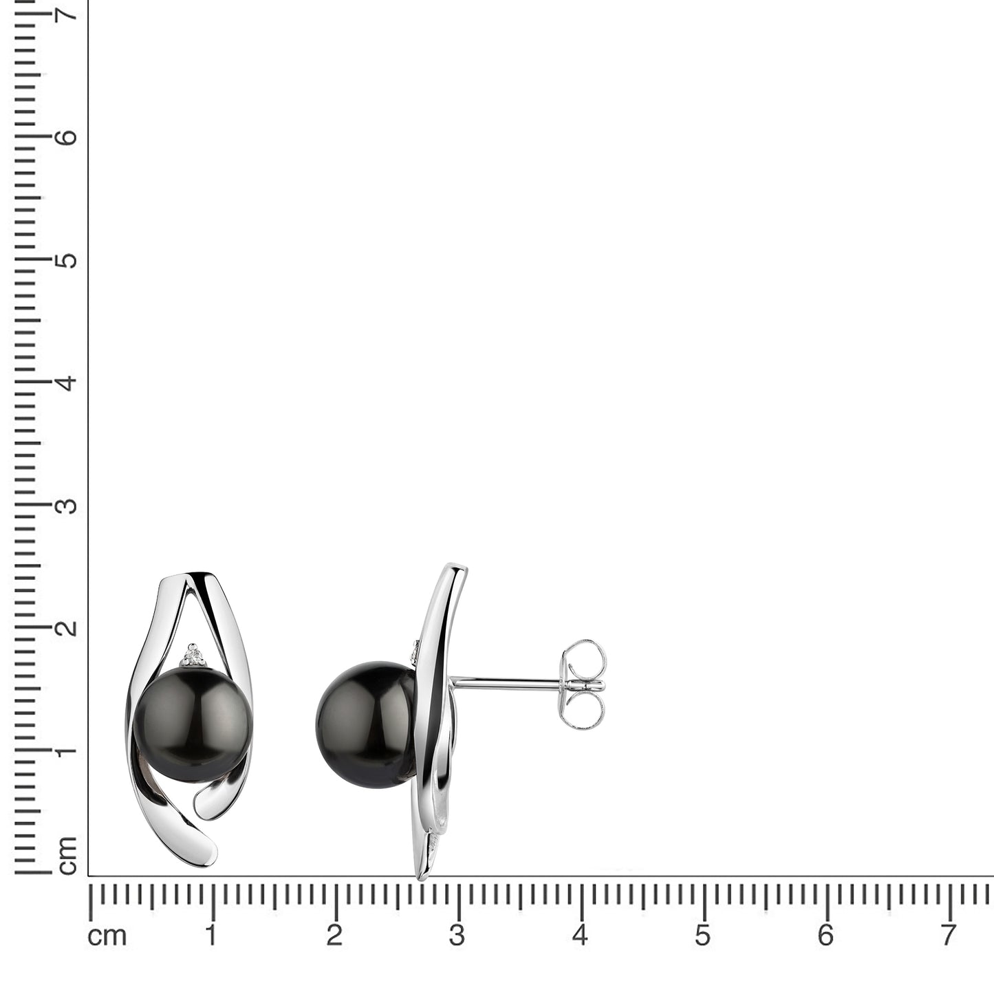 Ohrstecker 585/- Gold 2,2cm Diamant 0,02ct.