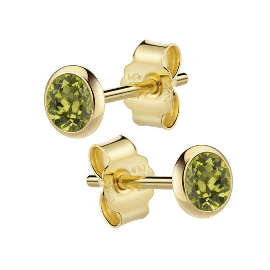 Ohrstecker 585/- Gold 0,4cm Peridot
