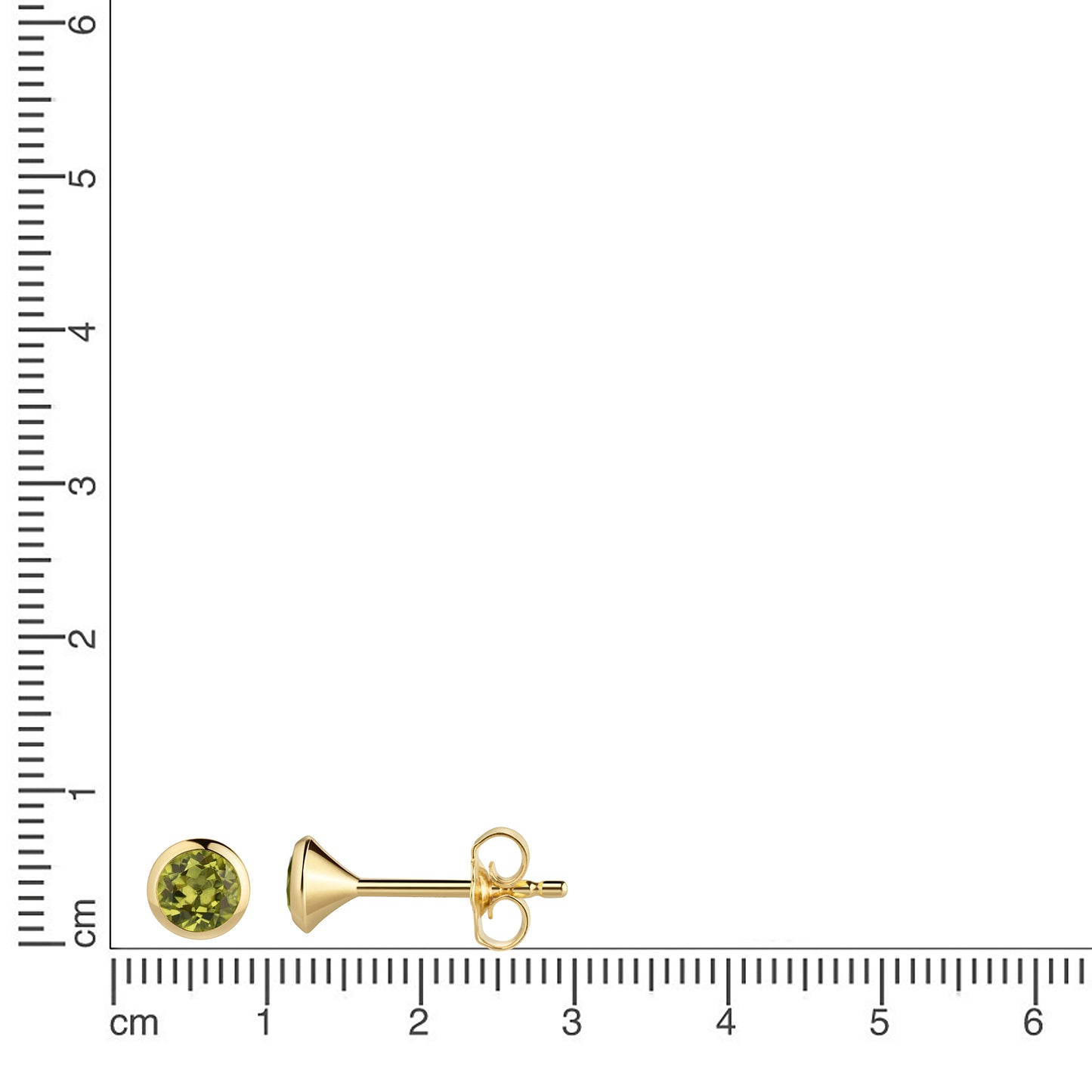 Ohrstecker 585/- Gold 0,4cm Peridot