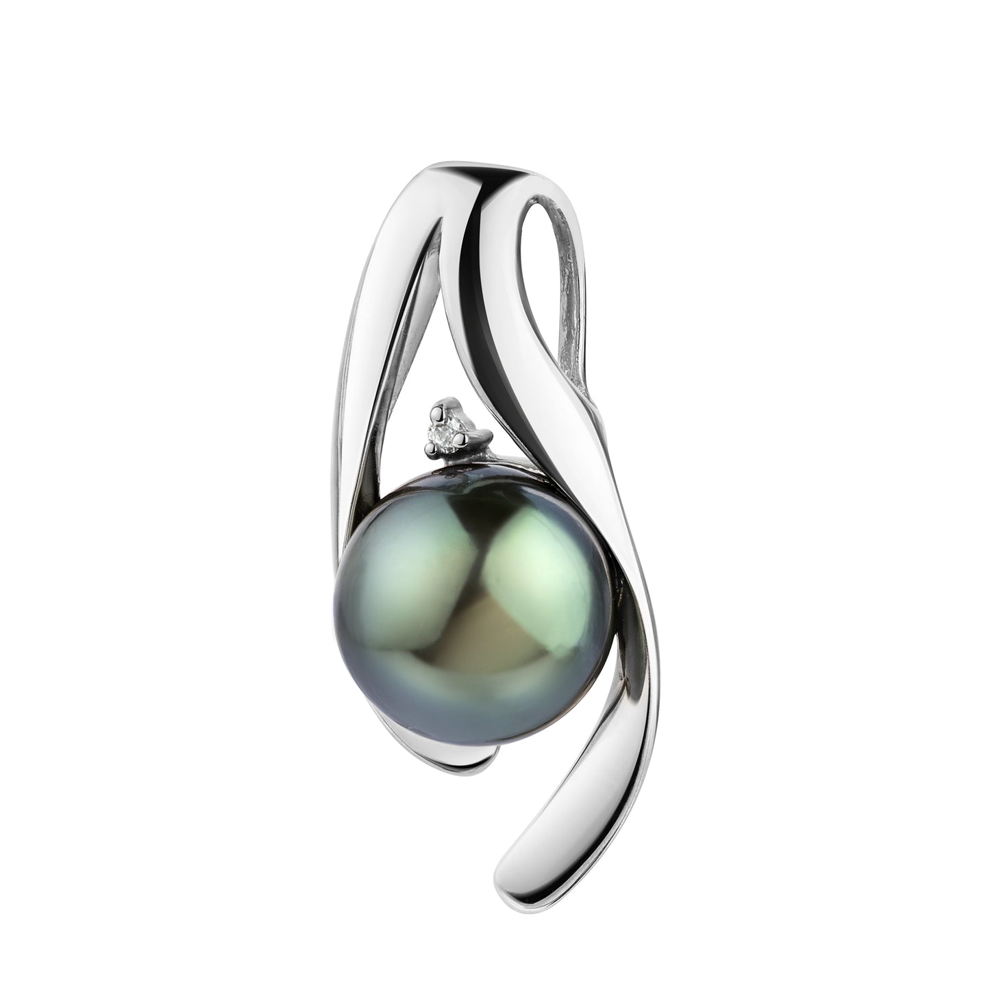 Anhänger 585/- Gold 2,6cm Diamant 0,01ct.