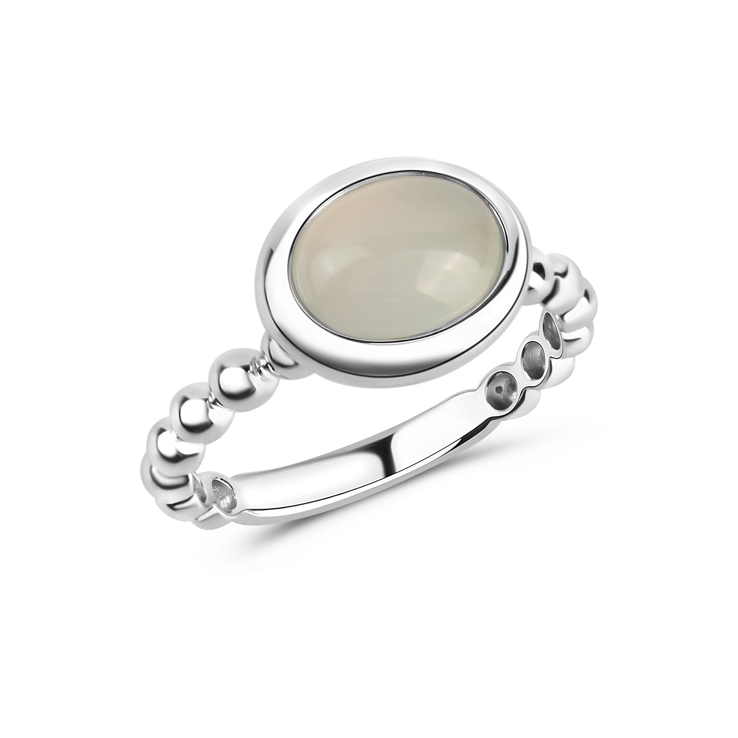 Ring 925/- Sterling Silber Rhodiniert Katzenauge