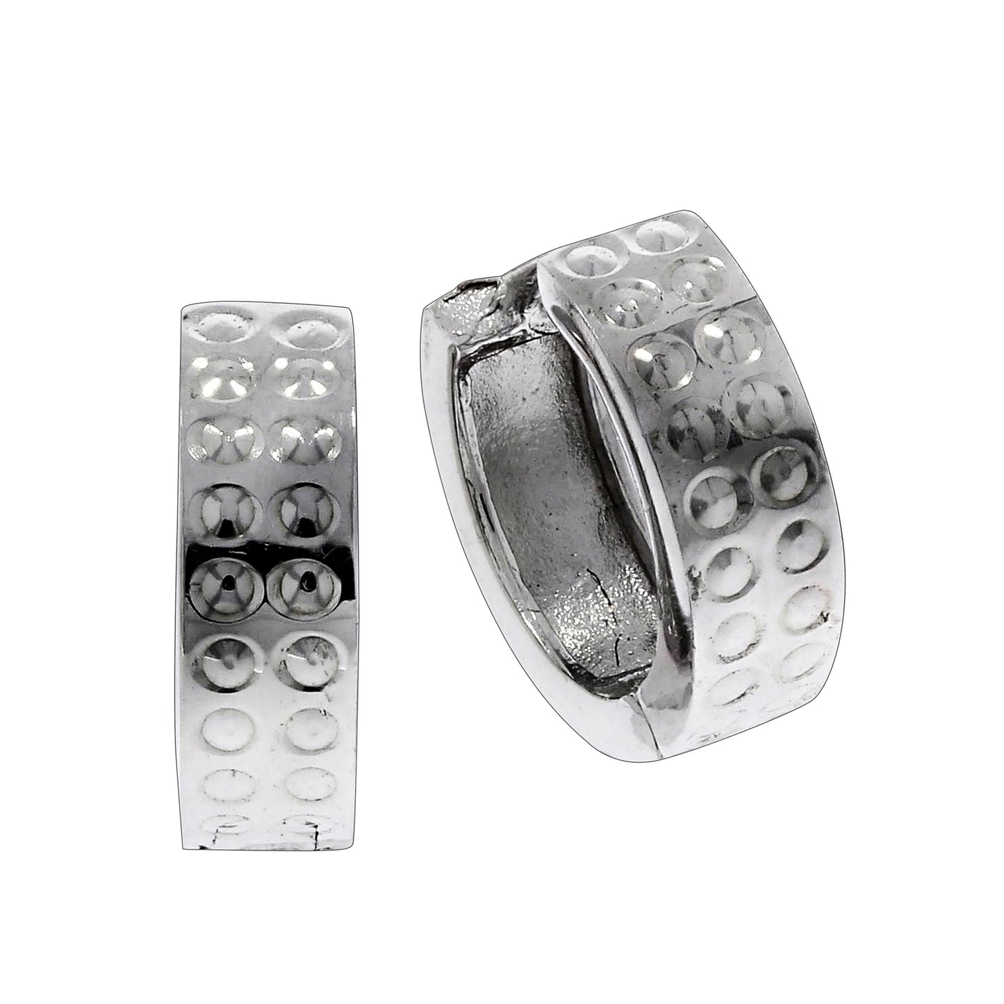 Klappcreolen 925/- Sterling Silber rhodiniert 1,25cm