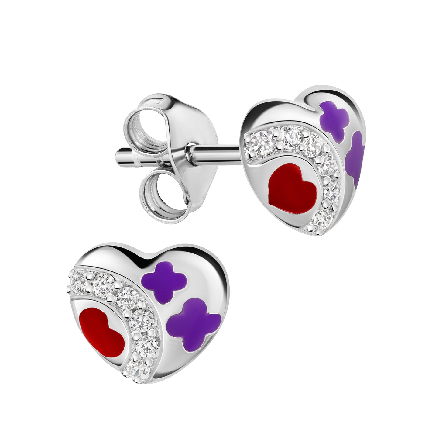 Ohrstecker 925/- Sterling Silber rhodiniert 0,6cm Zirkonia