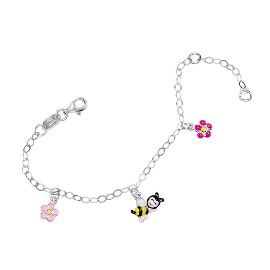 Armband Ankerkette 925/- Sterling Silber rhodiniert 14+3cm