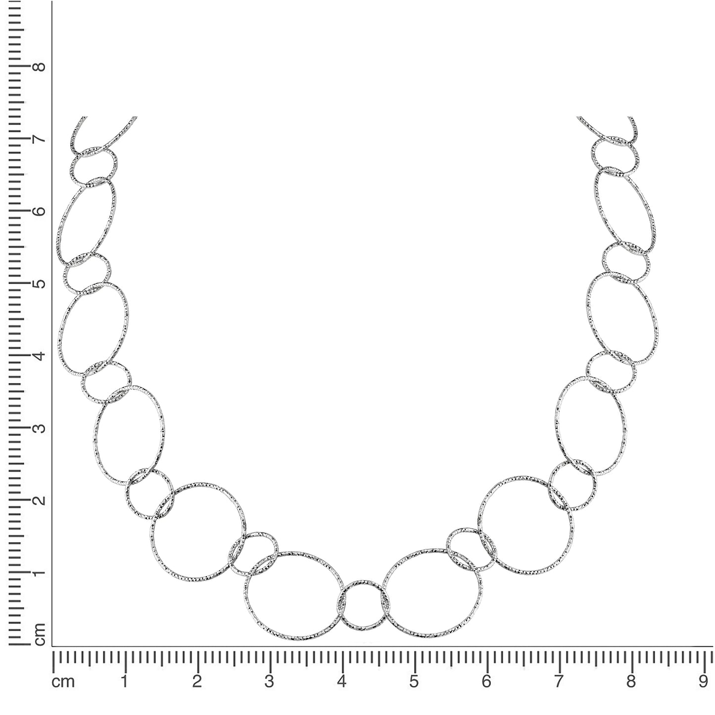 Collier 925 Silber rhodiniert Fantasiekette 925/- Sterling Silber rhodiniert 85cm