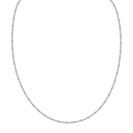 Collier 925 Silber rhodiniert Fantasiekette 925/- Sterling Silber rhodiniert 43cm