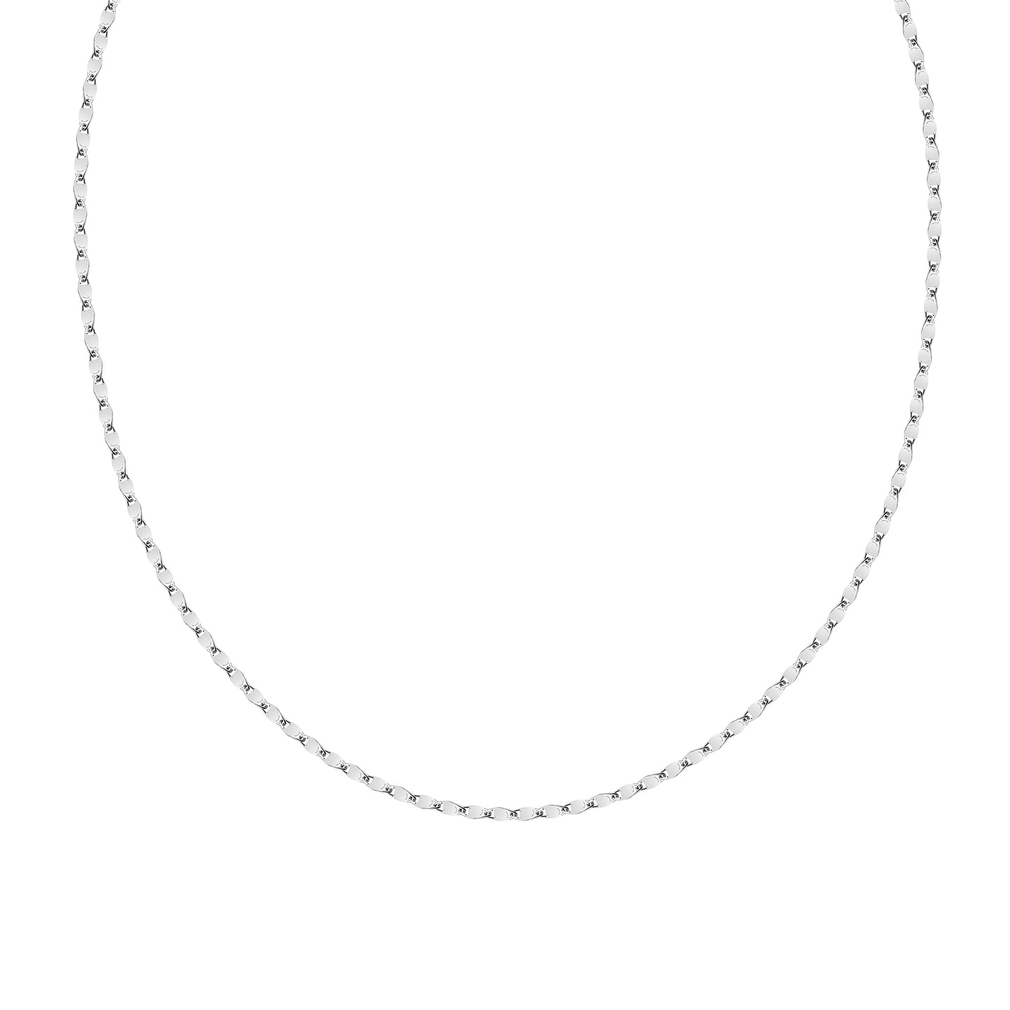 Collier 925 Silber rhodiniert Fantasiekette 925/- Sterling Silber rhodiniert 43cm