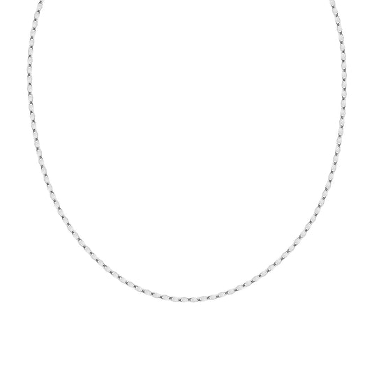 Collier 925 Silber rhodiniert Fantasiekette 925/- Sterling Silber rhodiniert 43cm
