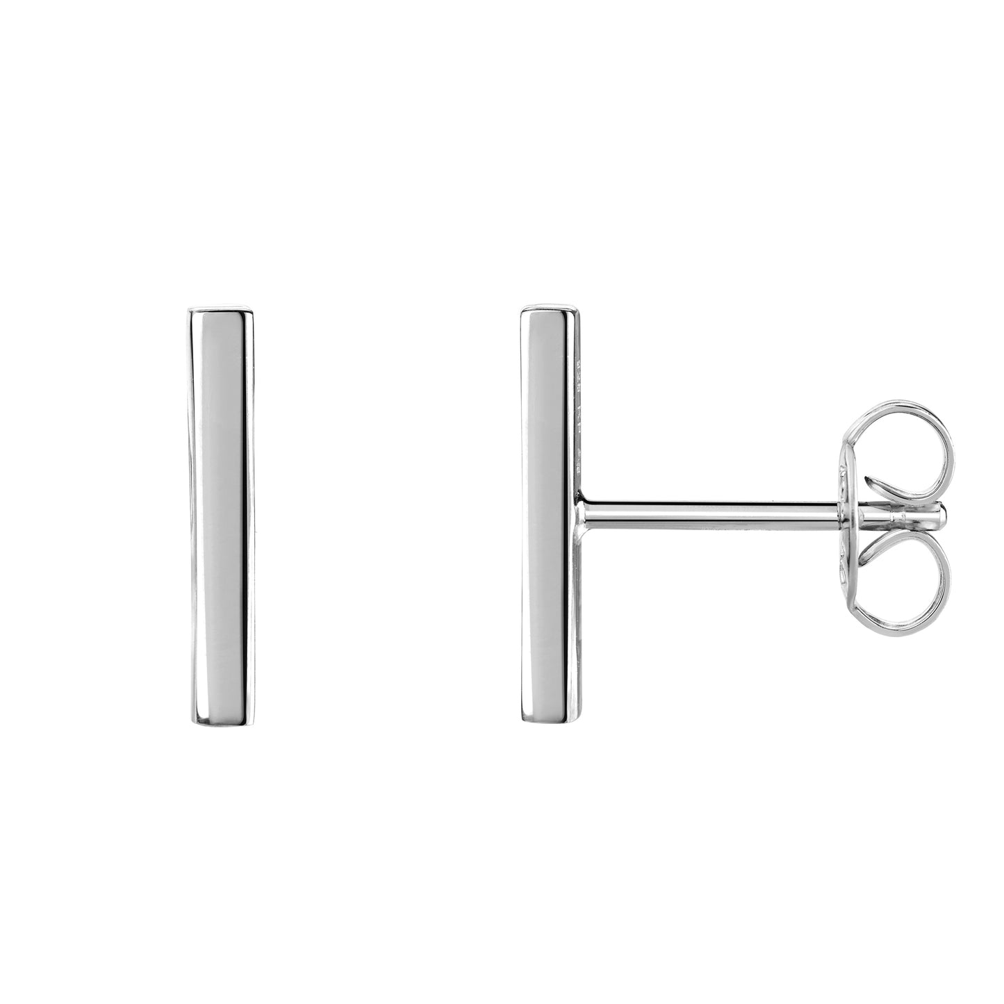 Ohrstecker 925 Sterling Silber rhodiniert 925/- Sterling Silber rhodiniert 1,3cm