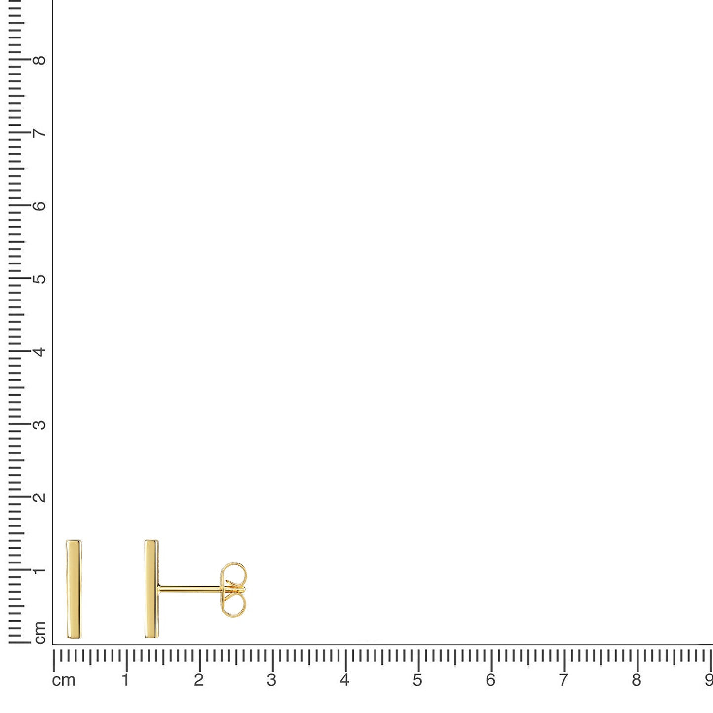 Ohrstecker 925 Sterling Silber vergoldet 925/- Sterling Silber vergoldet 1,3cm