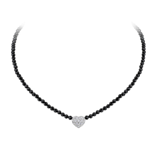 Collier 925 Silber rhodiniert Achat Zirkonia Fantasiekette 925/- Sterling Silber rhodiniert 48cm Achat