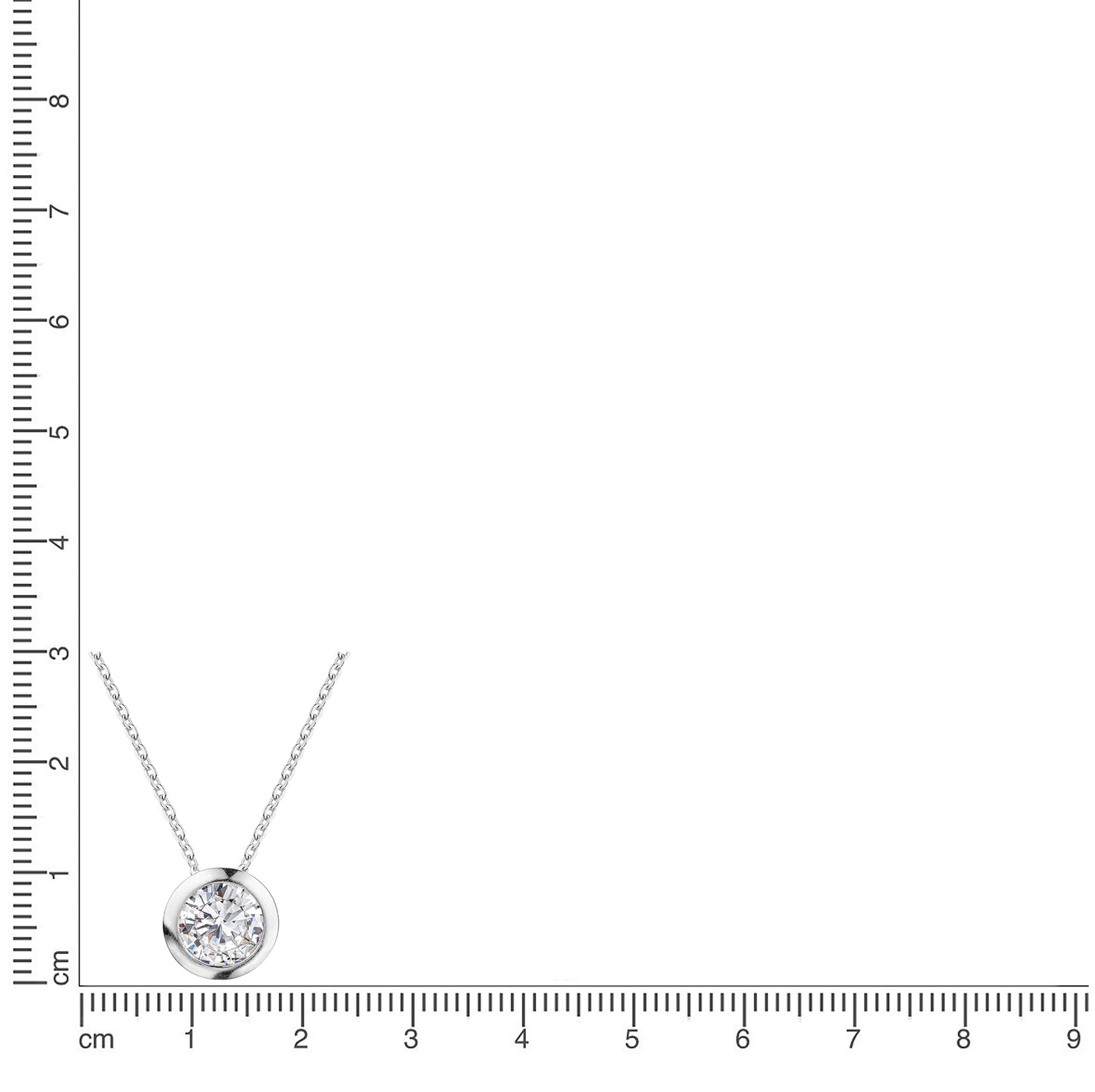 Anhänger mit Kette 925 Silber rhodiniert Ankerkette 925/- Sterling Silber rhodiniert 50,0cm