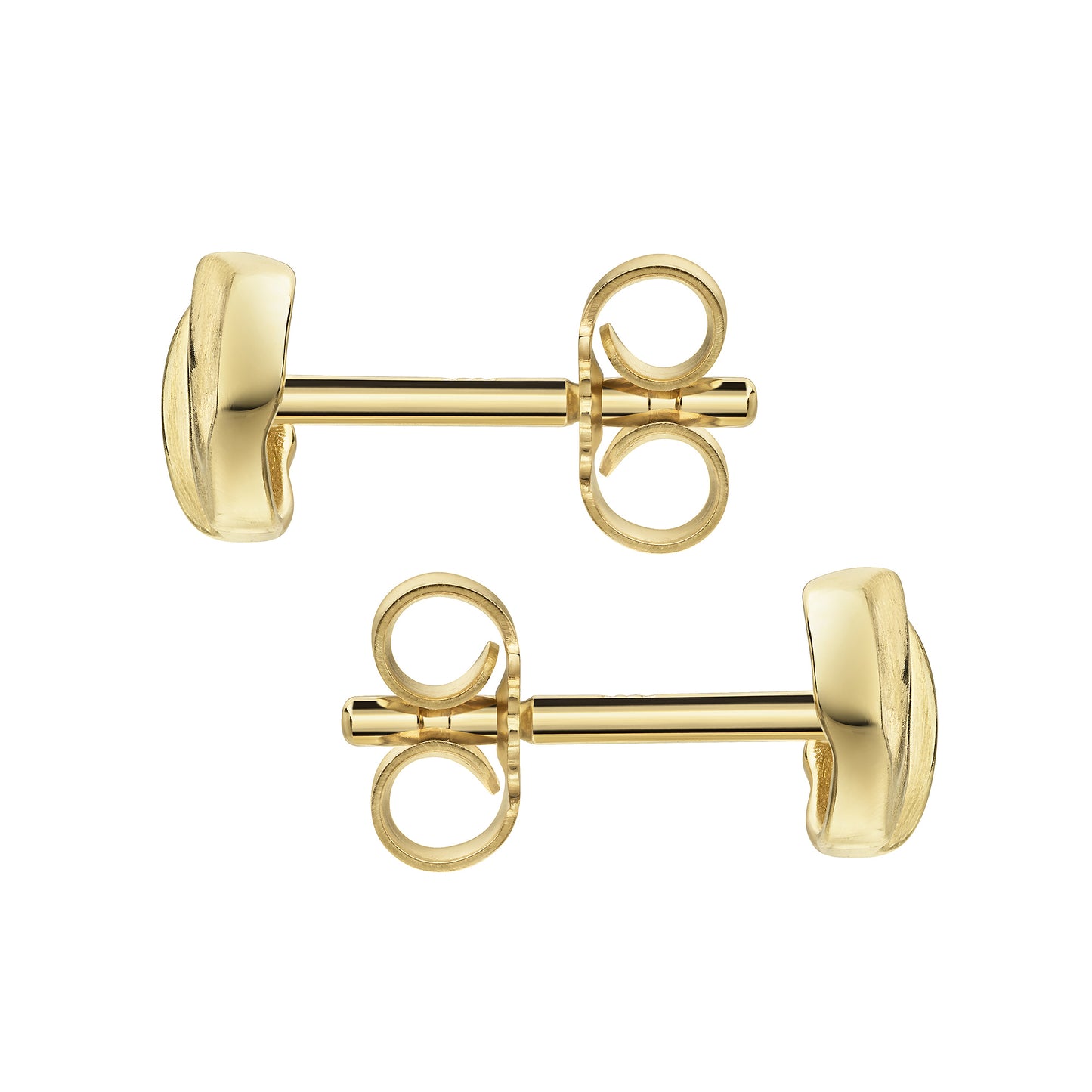 Ohrstecker 375 Gelbgold Struktur 375/- Gold 0,6cm ohne