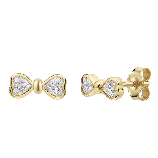 Ohrstecker 375 Gelbgold Zirkonia 375/- Gold 0,4cm Zirkonia