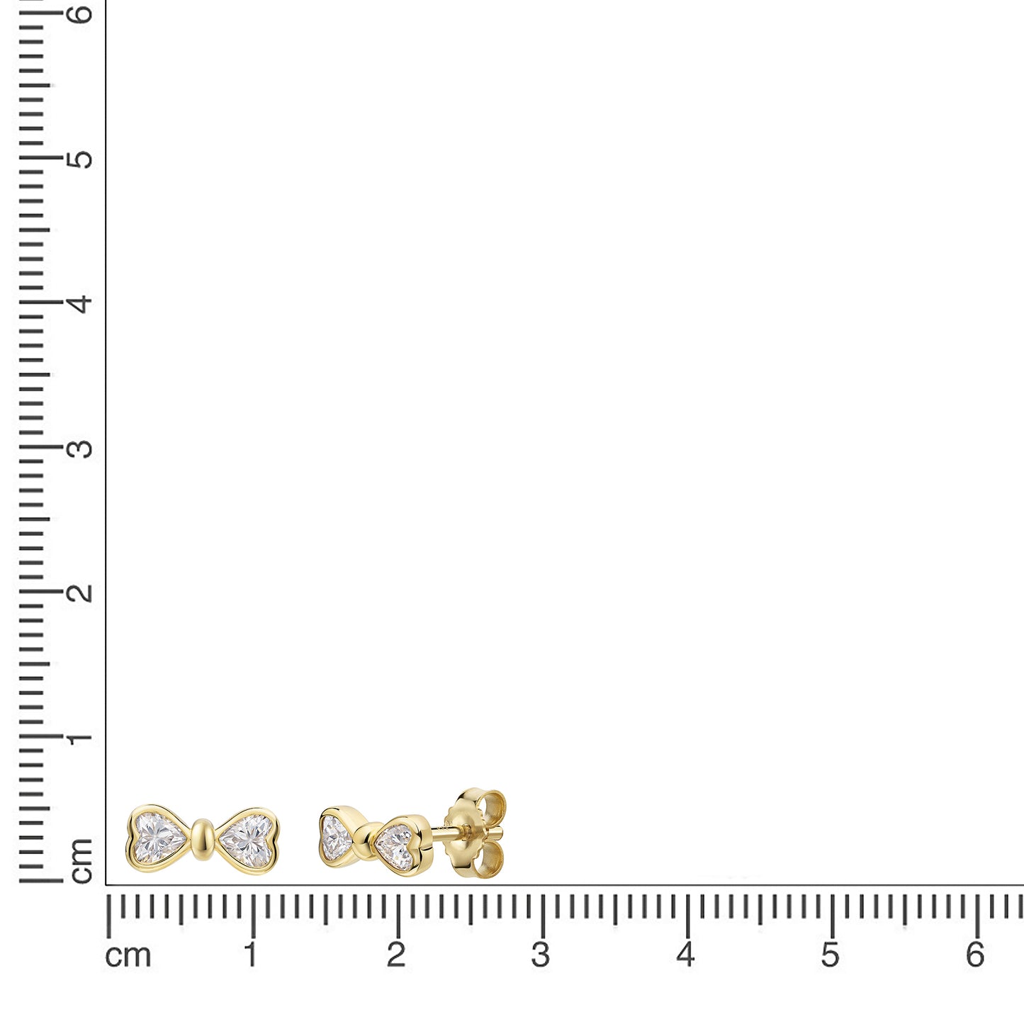 Ohrstecker 375 Gelbgold Zirkonia 375/- Gold 0,4cm Zirkonia