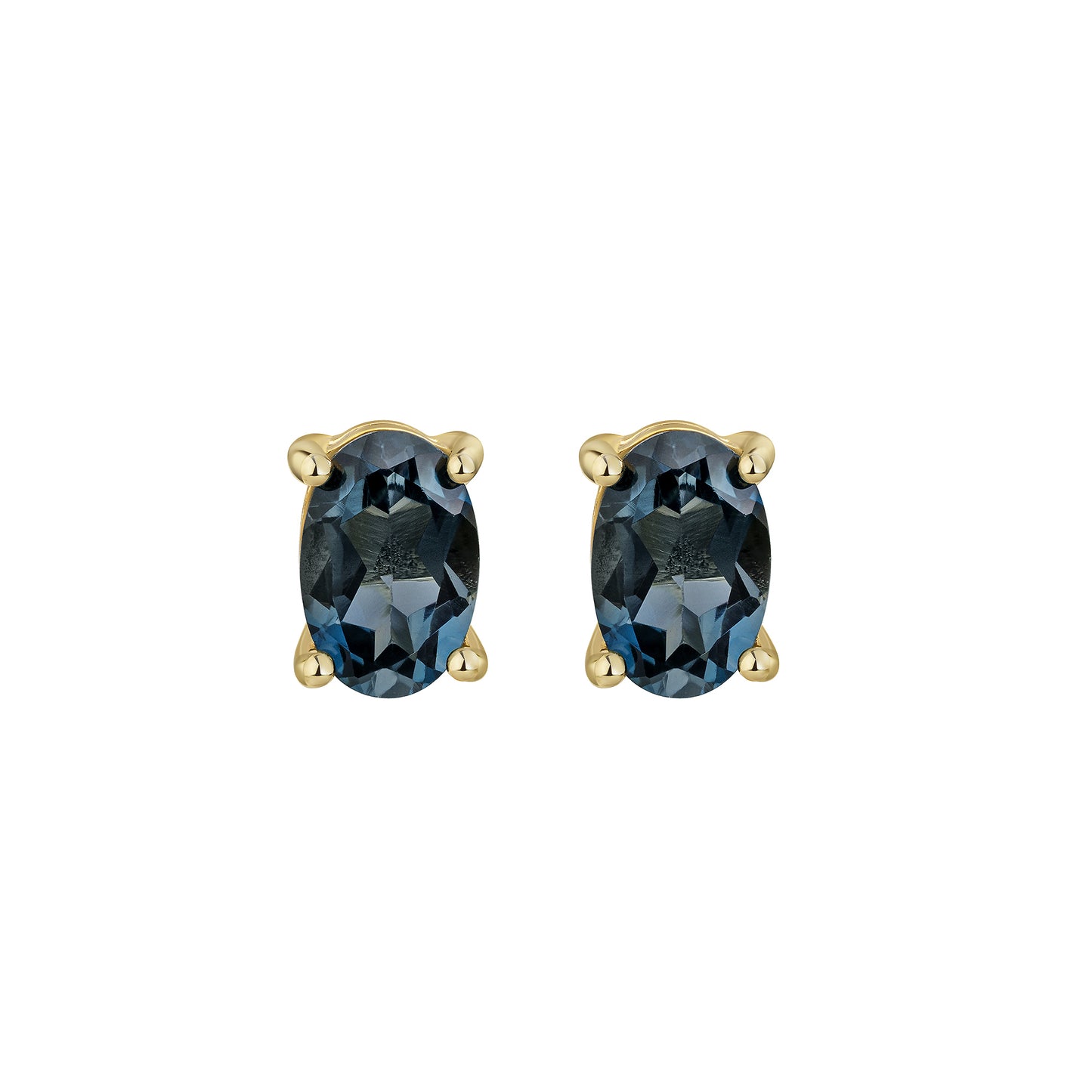 Ohrstecker 375 Gelbgold Blautopas 375/- Gold 0,7cm Blautopas beh.