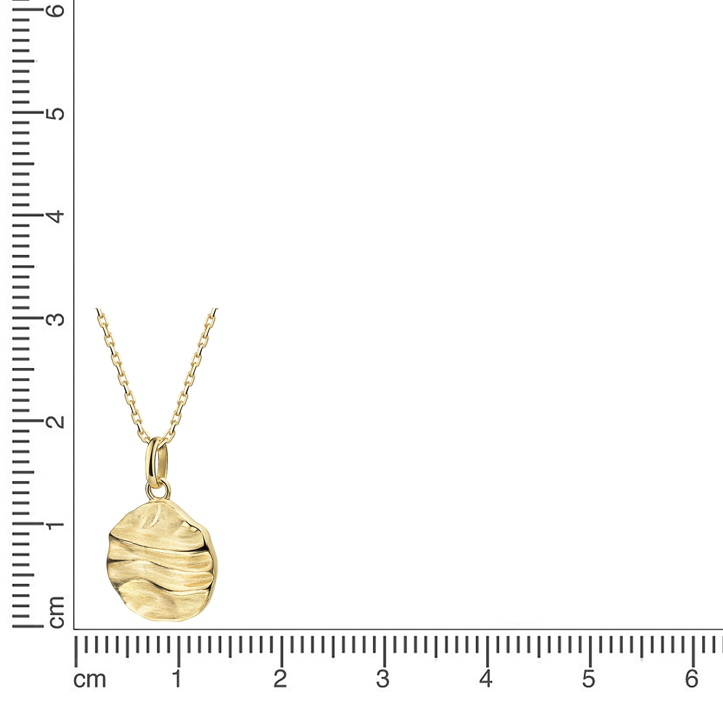Anhänger mit Kette 375 Gelbgold Struktur Ankerkette 375/- Gold 42cm ohne
