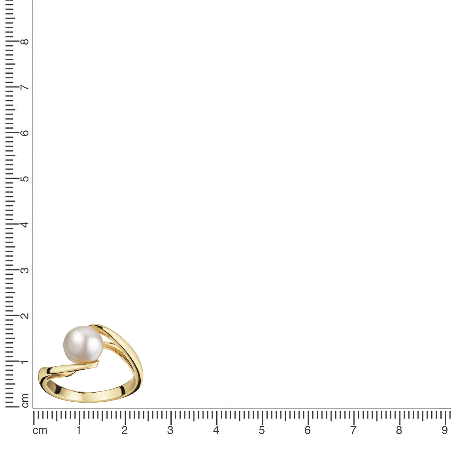 Ring 925 Sterling Silber vergoldet Perle 925/- Sterling Silber vergoldet