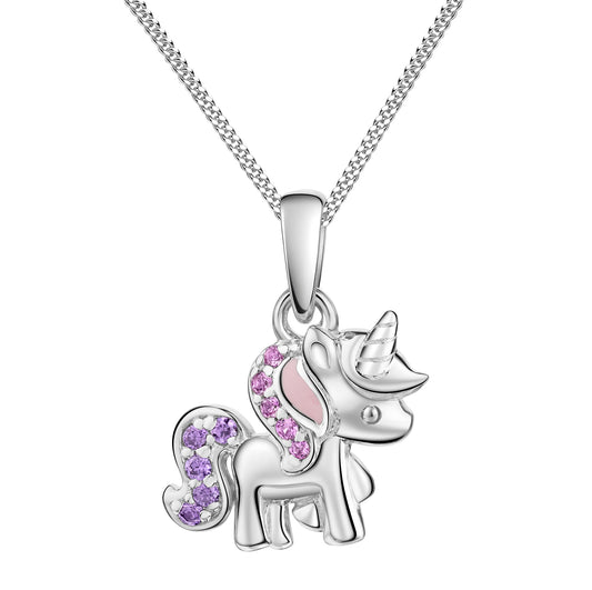 Halskette Panzerkette 925/- Sterling Silber rhodiniert 38,0cm Zirkonia