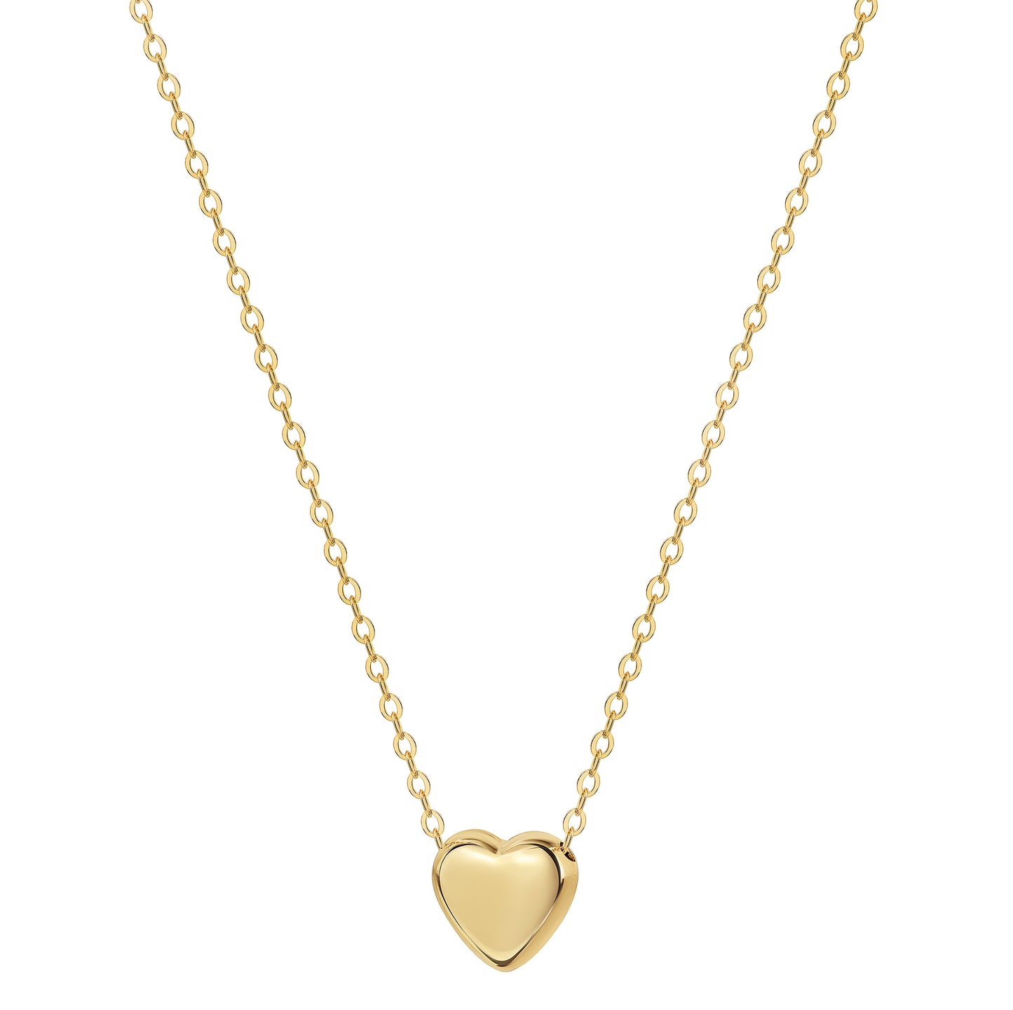 Collier 375/- Gelbgold Herz Ankerkette 375/- Gold 42cm