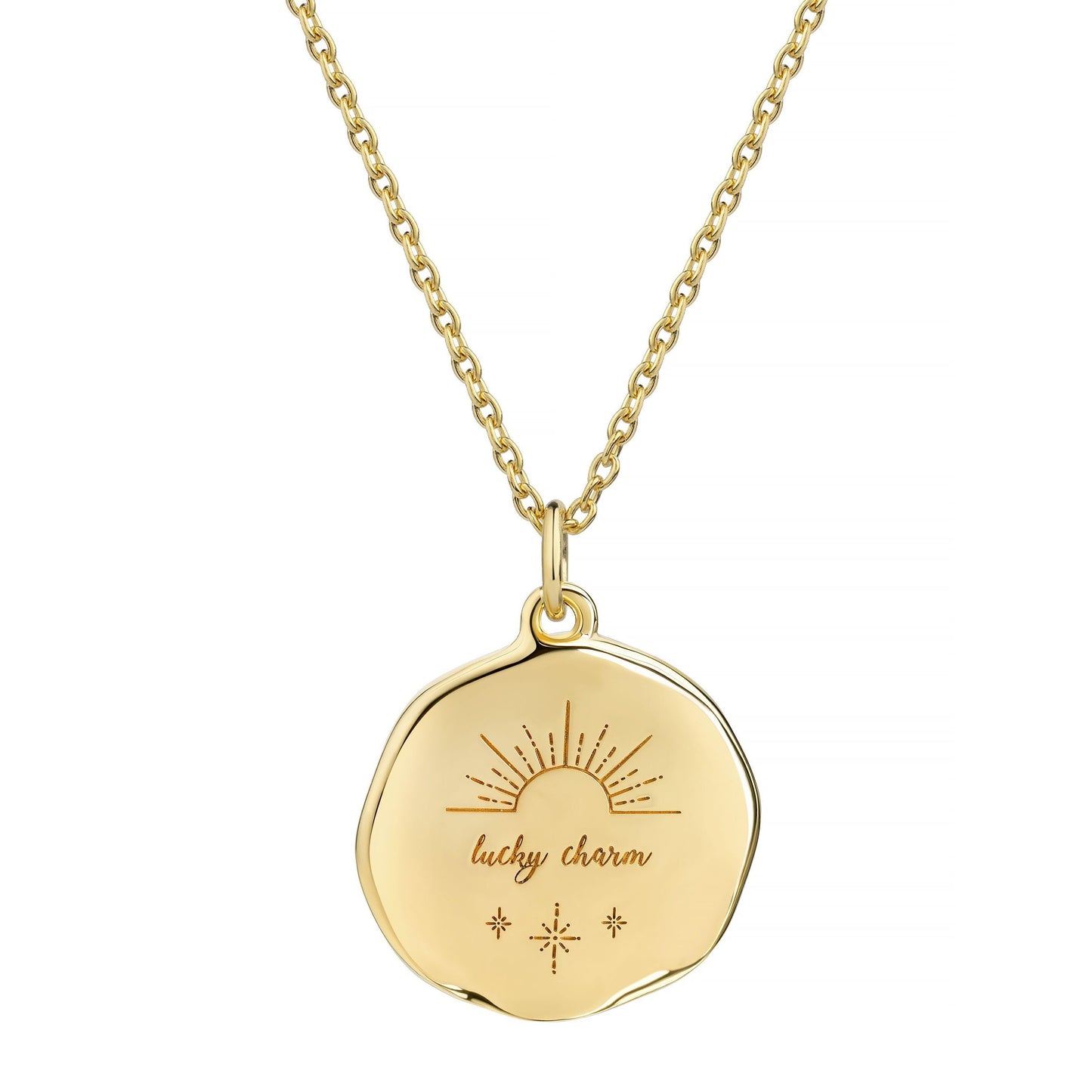 cai Anhänger mit Kette Ankerkette 925/- Sterling Silber vergoldet 45,0cm Türkis