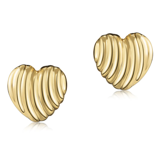 Ohrstecker 925 Sterling Silber vergoldet 925/- Sterling Silber vergoldet 9mm